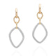 Two Tone Yellow & White Diamond Gallet Earrings