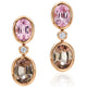Pink & Brown Tourmaline Spectrum Earrings