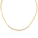 Bezel Set Diamond Moonlight Necklace