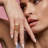 Round Diamond Nutmeg Ring