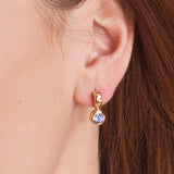 Blue Sapphire and Gold Earrings