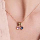 Blue Sapphire Bezel Pendant