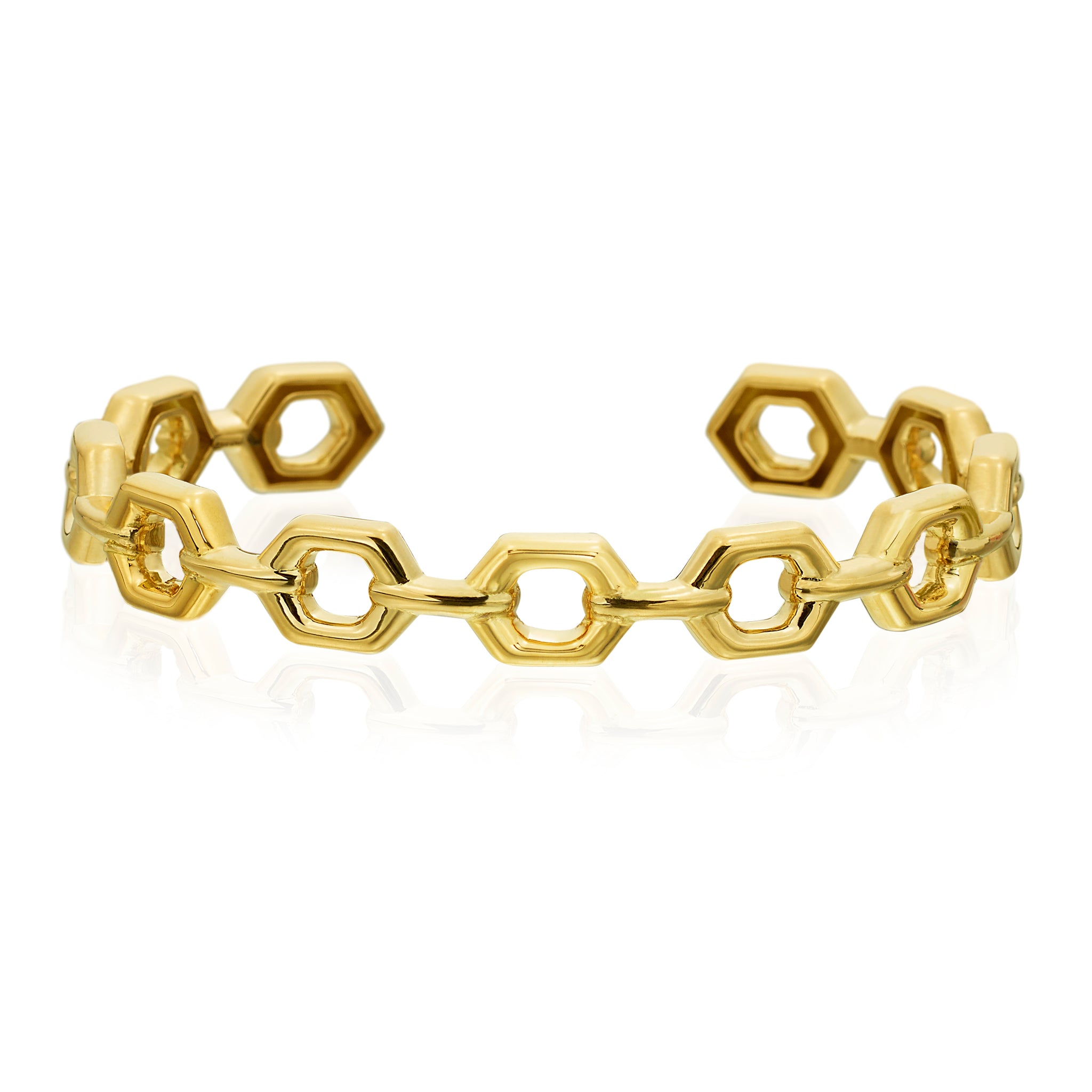 Gold Honeycomb Bangle