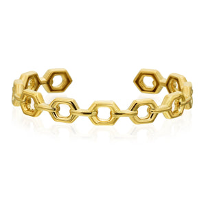 Gold Honeycomb Bangle