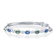 Blue & Green Sapphire Diamond Bracelet