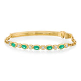 Emerald and Diamond Tennis Bracelet
