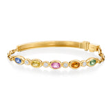 Multi Sapphire and Diamond Tennis Bracelet
