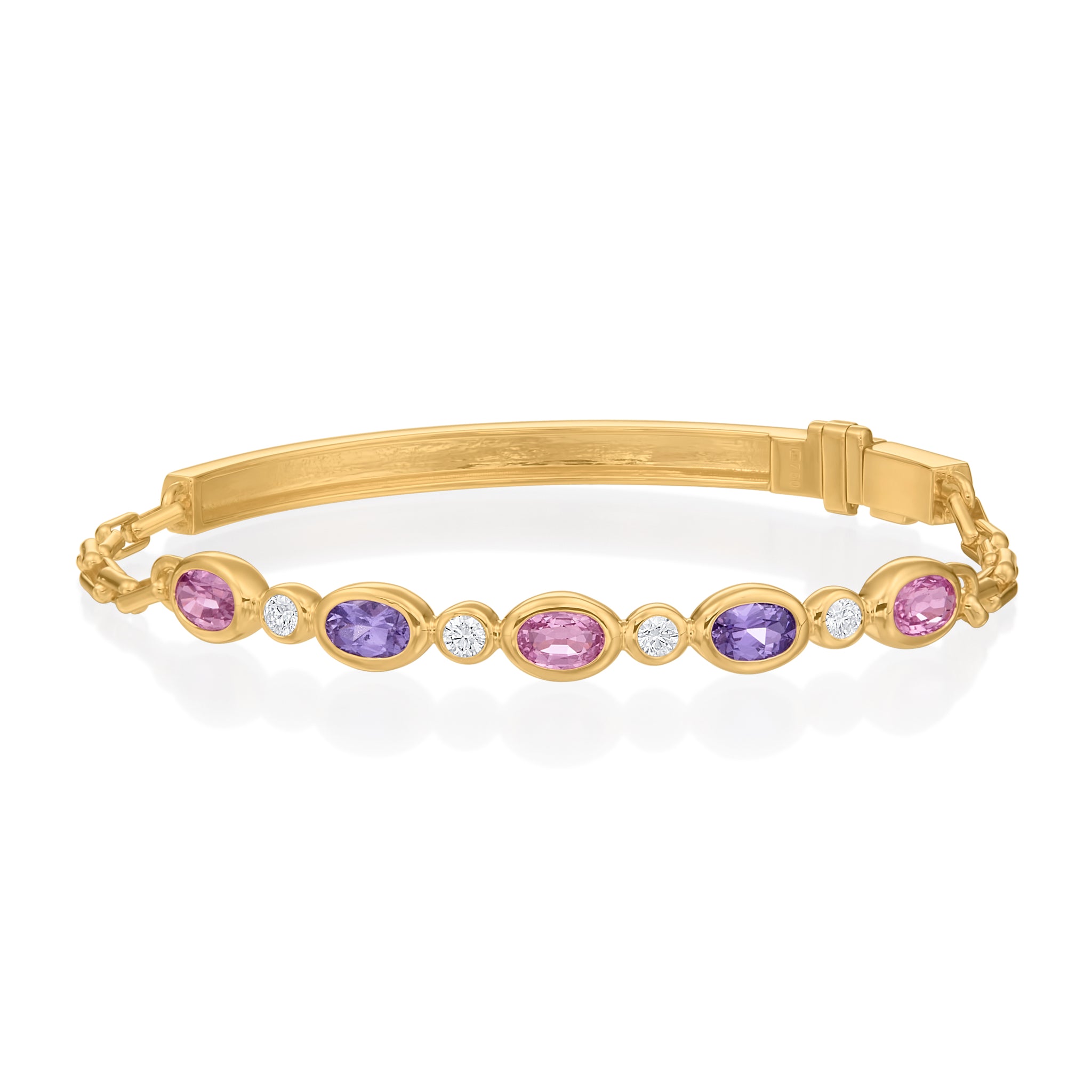 Pink Sapphire & Diamond Bracelet