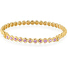 Pink Sapphire Beaded Nutmeg Bangle