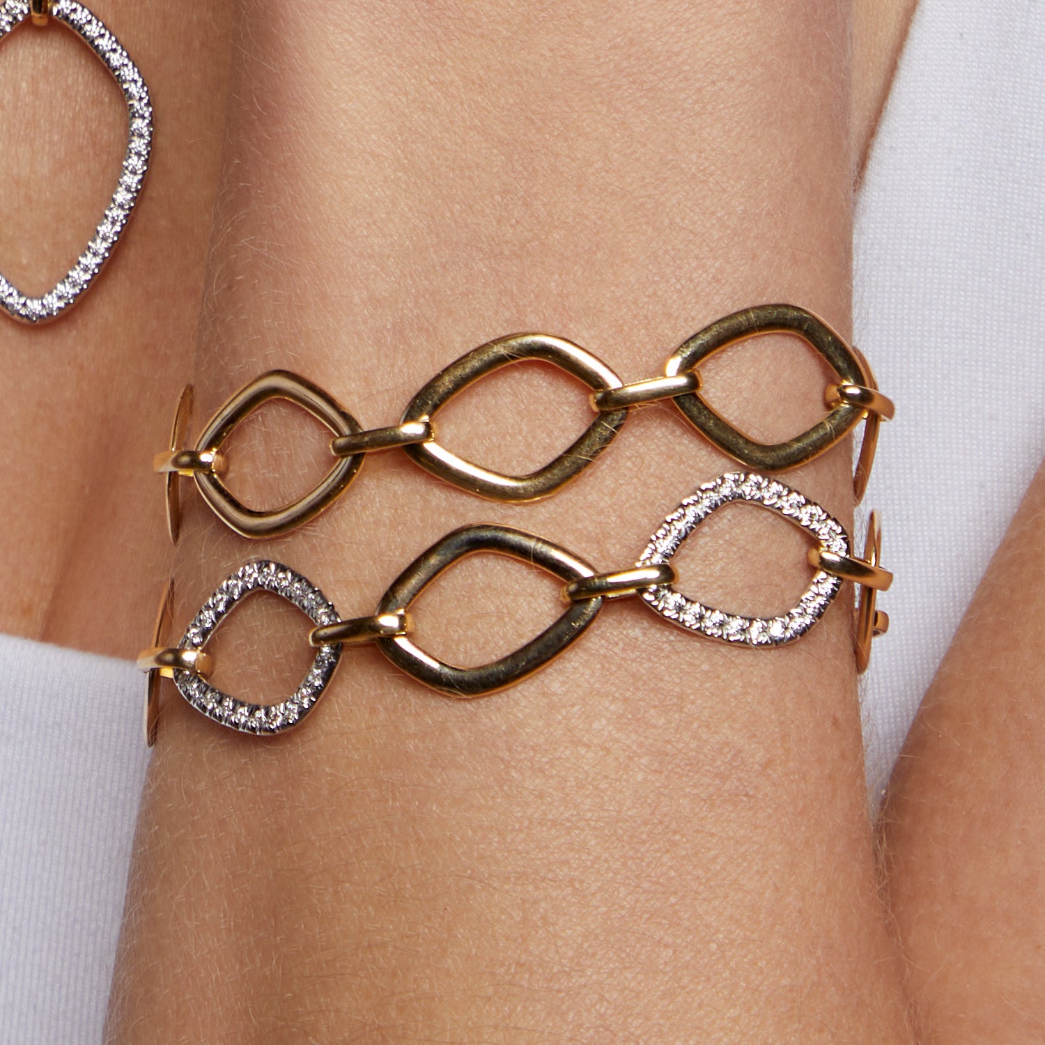 Yellow Gold Chain Gallet Bracelet