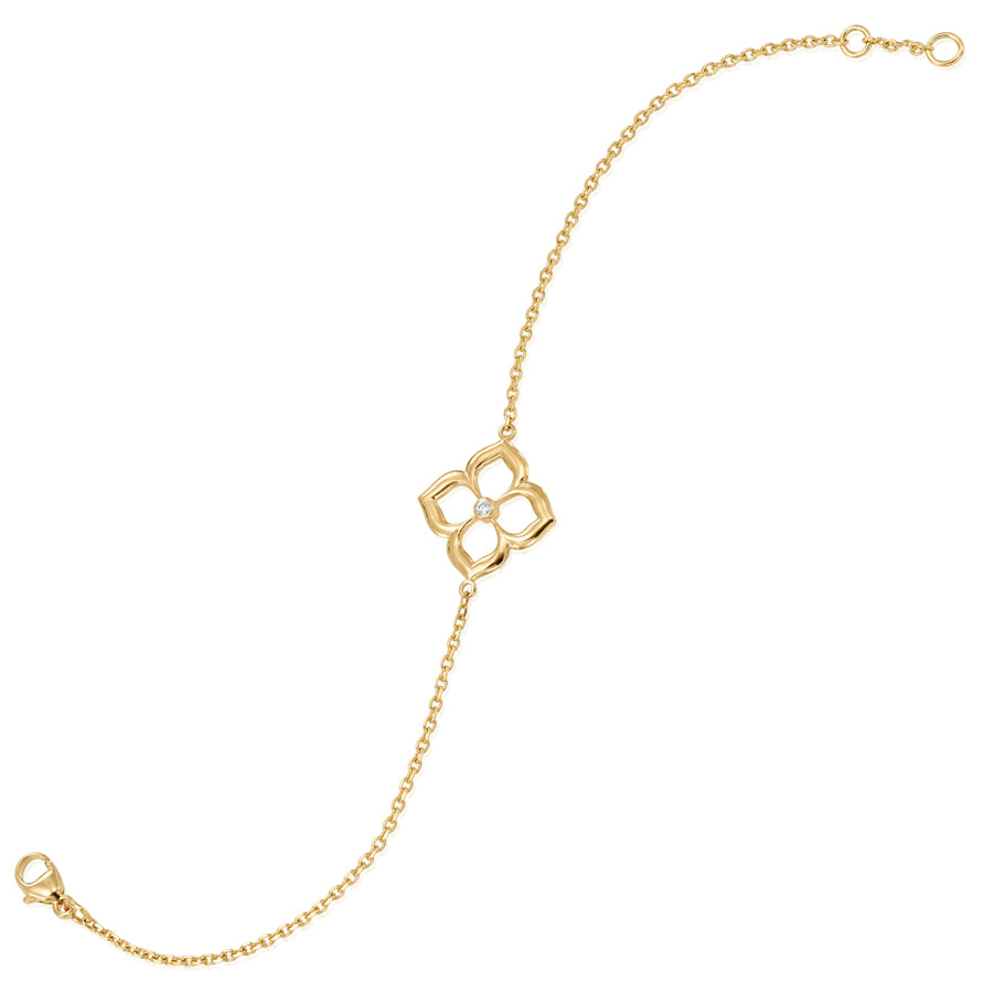 Gold & Diamond Lotus Fleur Bracelet