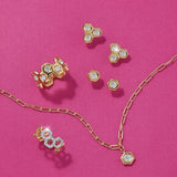 Diamond Pendant Paper Clip Chain