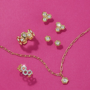 Diamond Pendant Paper Clip Chain