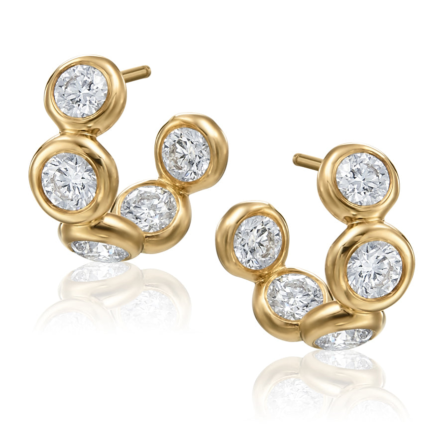 Diamond Moonlight Curve Earrings