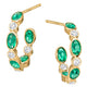 Emerald & Diamond Hoops