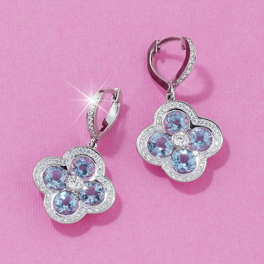 Aqua Fleur Earrings