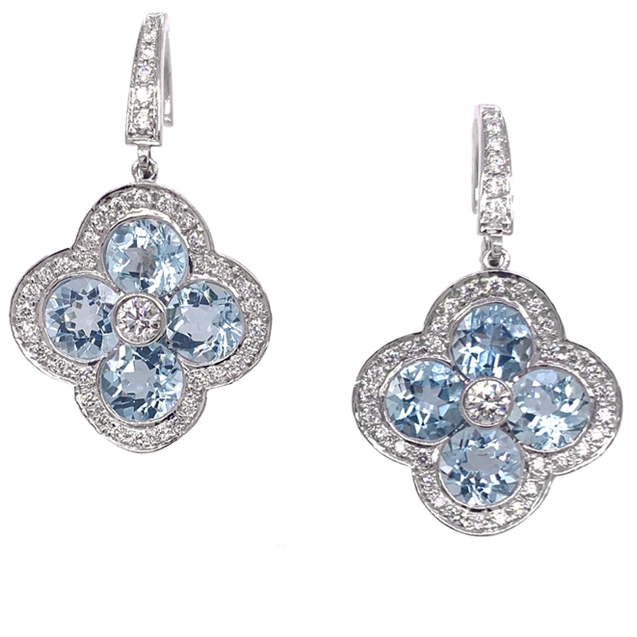 Aqua Fleur Earrings