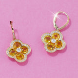 Yellow Sapphire Fleur Earrings