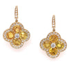 Yellow Sapphire Fleur Earrings