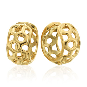 Gold B Hug Earrings