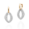 Two Tone Gold & Diamond Gallet Earrings