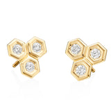 Diamond Honeycomb B Studs