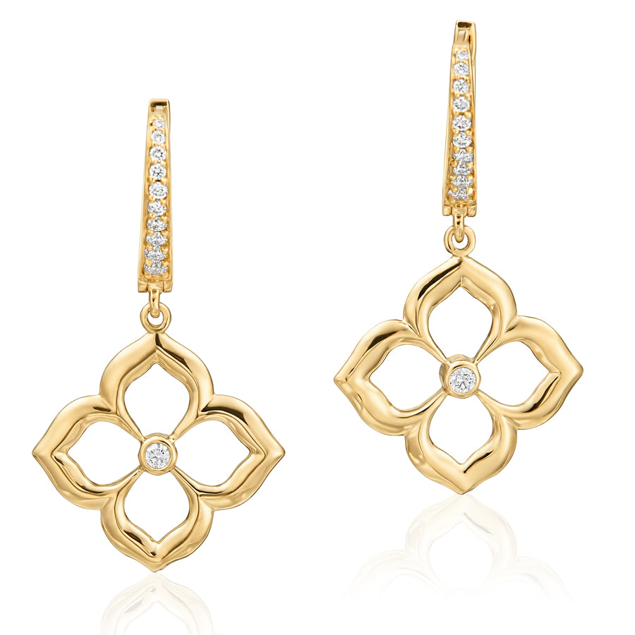 Gold Lotus G Boutique Earrings