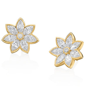 Large Marquis Fleur Studs