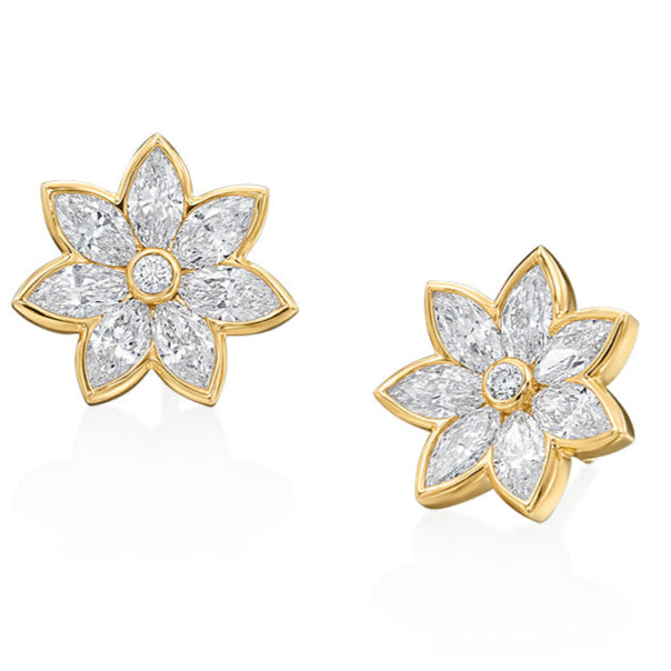 Large Marquis Fleur Studs