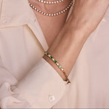 Emerald and Diamond Tennis Bracelet