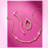 Bezel Set Diamond Moonlight Necklace