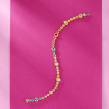 Rainbow Sapphire and Diamond Tennis Bracelet