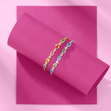 Blue & Green Sapphire Diamond Bracelet