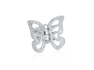 White Gold & Diamond Butterfly Hair Clip