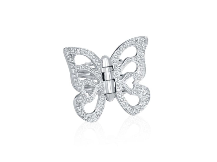 White Gold & Diamond Butterfly Hair Clip