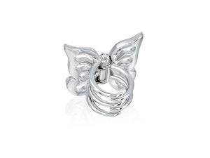 White Gold & Diamond Butterfly Hair Clip