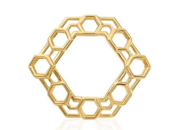 Gold Honeycomb Hair Clip