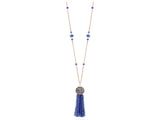 Diamond & Tanzanite Tassel Necklace