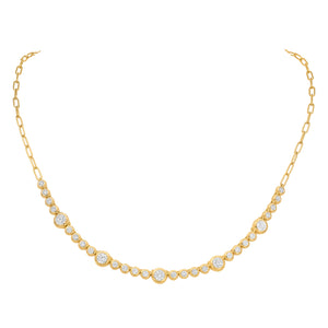 Bezel Set Diamond Moonlight Necklace