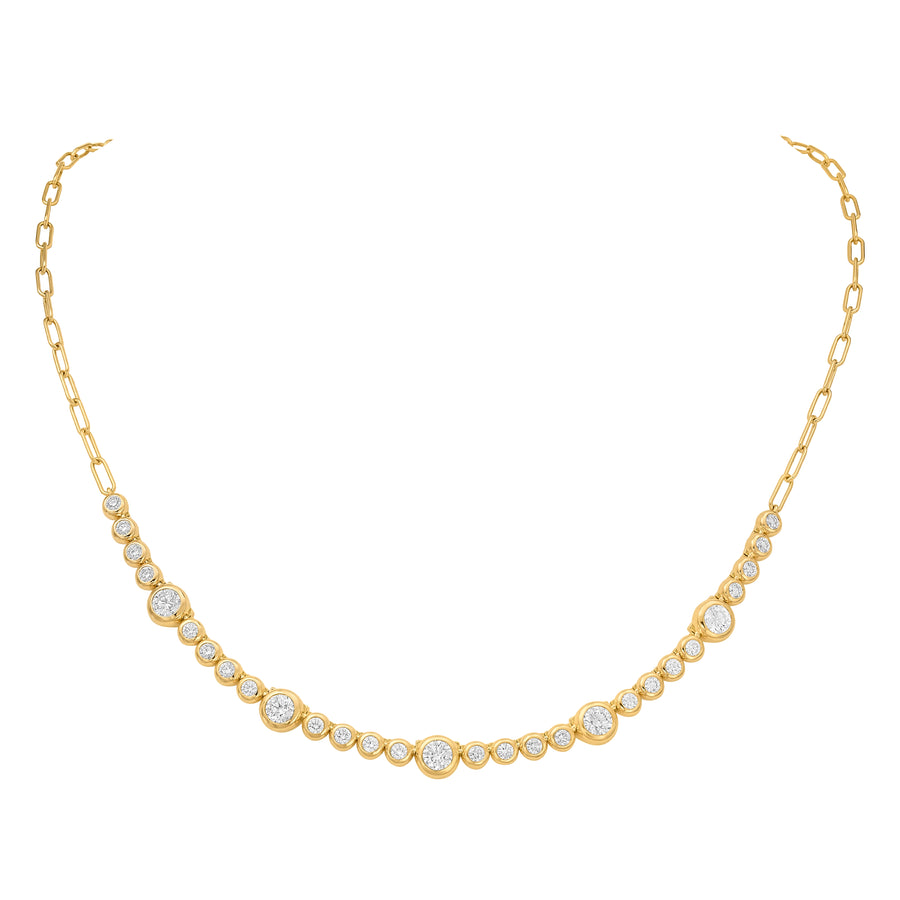 Bezel Set Diamond Moonlight Necklace