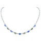 Green & Blue Sapphire & Diamond Tennis Necklace