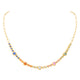 Bezel Set Multi Color Sapphire and Diamond Moonlight Tennis Necklace
