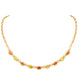 Yellow & Orange Sapphire & Diamond Tennis Necklace