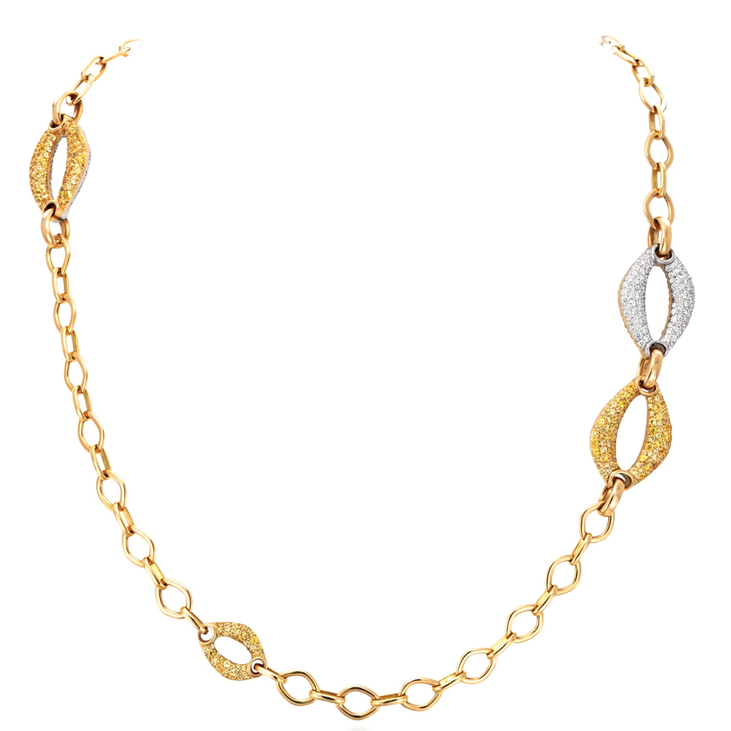 Diamond & Sapphire Convertible Gallet Necklace