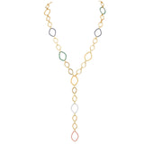 Convertible Multi Color Sapphire, Emerald & Diamond Gallet Necklace