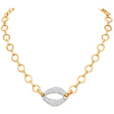 Reversible Diamond and Pink Sapphire Gallet Necklace