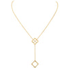 Gold & Diamond Lotus Fleur Y Necklace