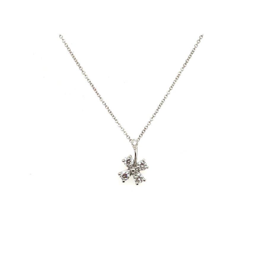 Diamond 4 Leaf Clover Pendant