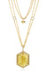 Honeycomb Hexagon Citrine Necklace