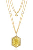 Honeycomb Hexagon Citrine Necklace